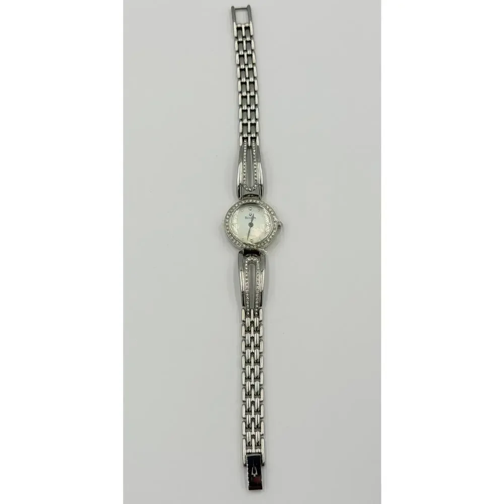 Bulova Crystal Accented Bangle Style 96L126 Women’s Watch NWOT